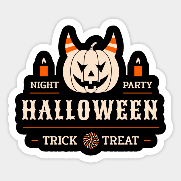 Halloween Trick or Treat Pumpkin Costume 2020 Gift Idea For Women & Men Scary Night Party Sticker by MIRgallery